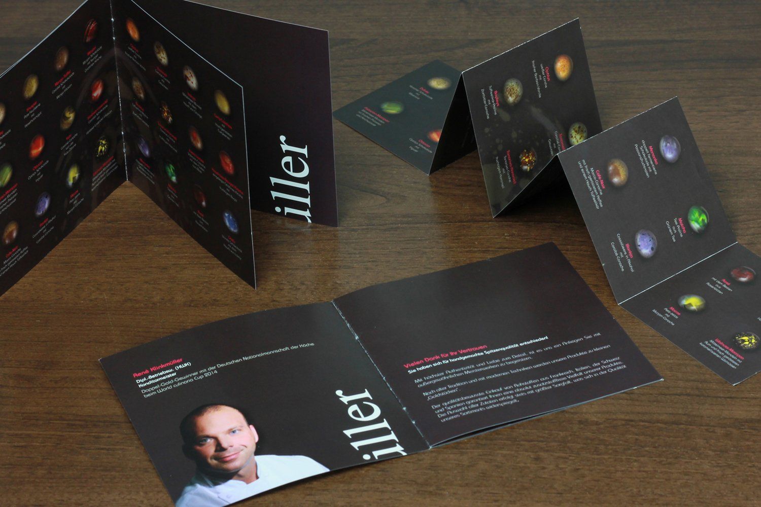 Hochwertiger Produktbeileger für exklusive Pralinen