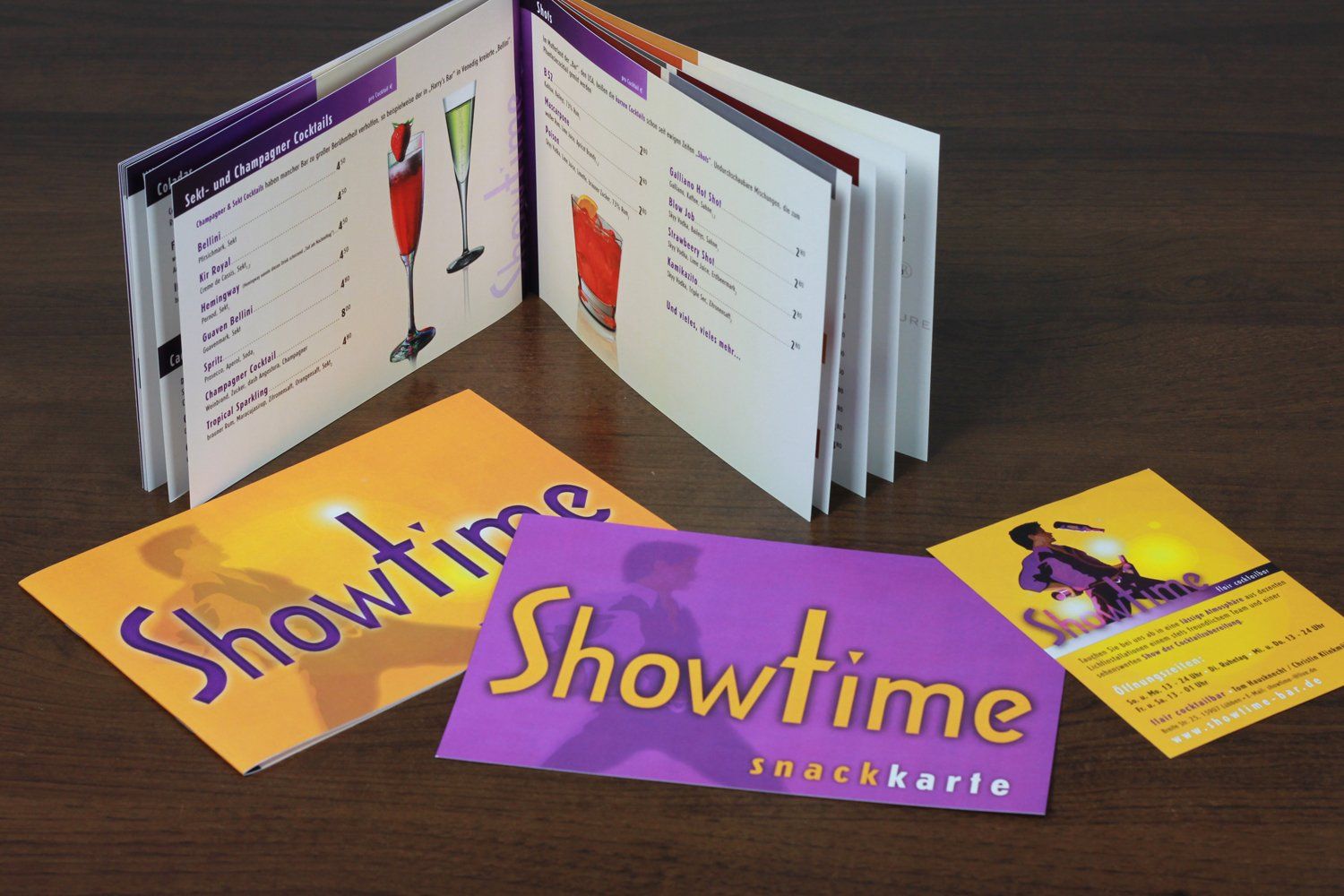 Getränkekarten Showtime