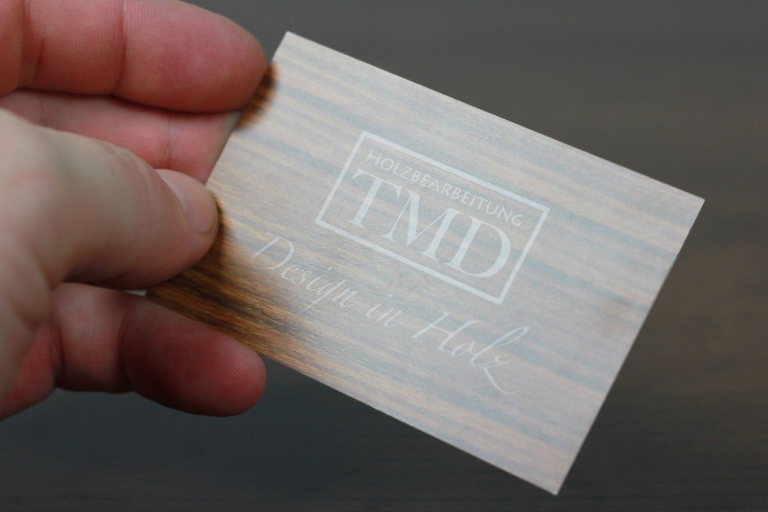 Visitenkarte mit Effektlack