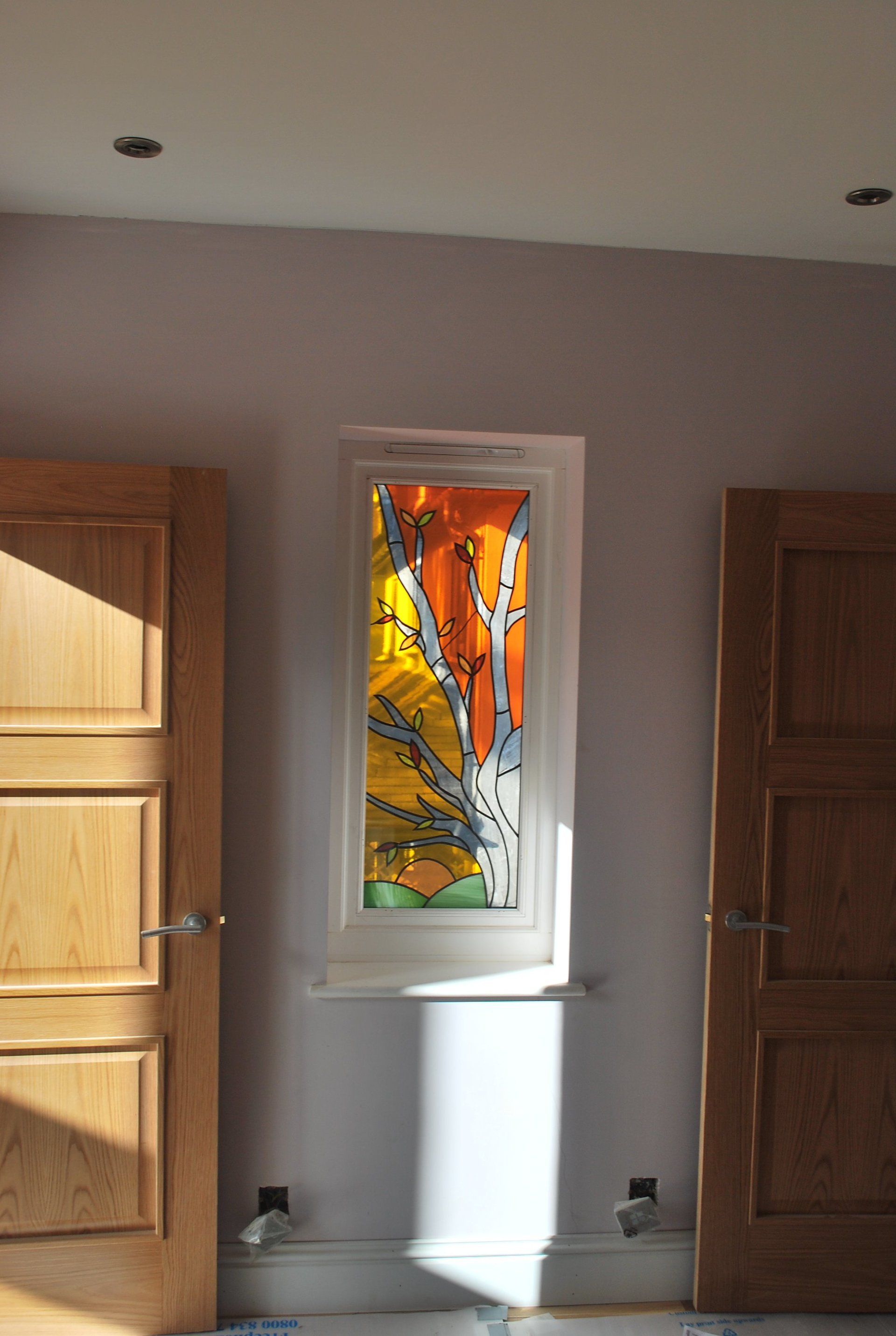 designer glass inside the home