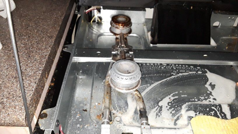 Stove Top with Soap — Elmwood Park, Illinois — Maria’s Cleaning Services at Elmwood Park