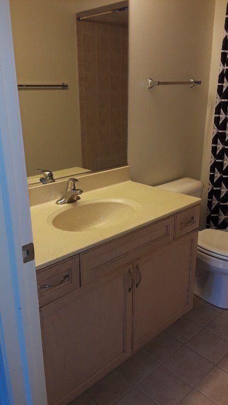 Bathroom Sink and Large Mirror — Elmwood Park, Illinois — Maria’s Cleaning Services at Elmwood Park