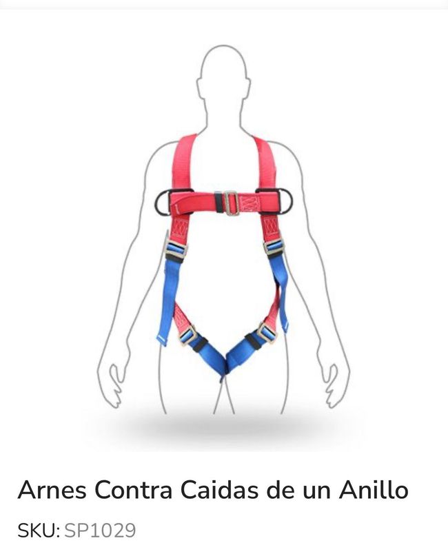 Un dibujo de una persona que lleva un arnés de seguridad.