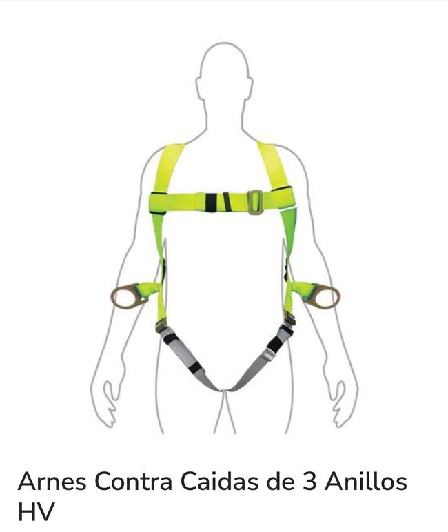 Un dibujo de una persona que lleva un arnés de seguridad.