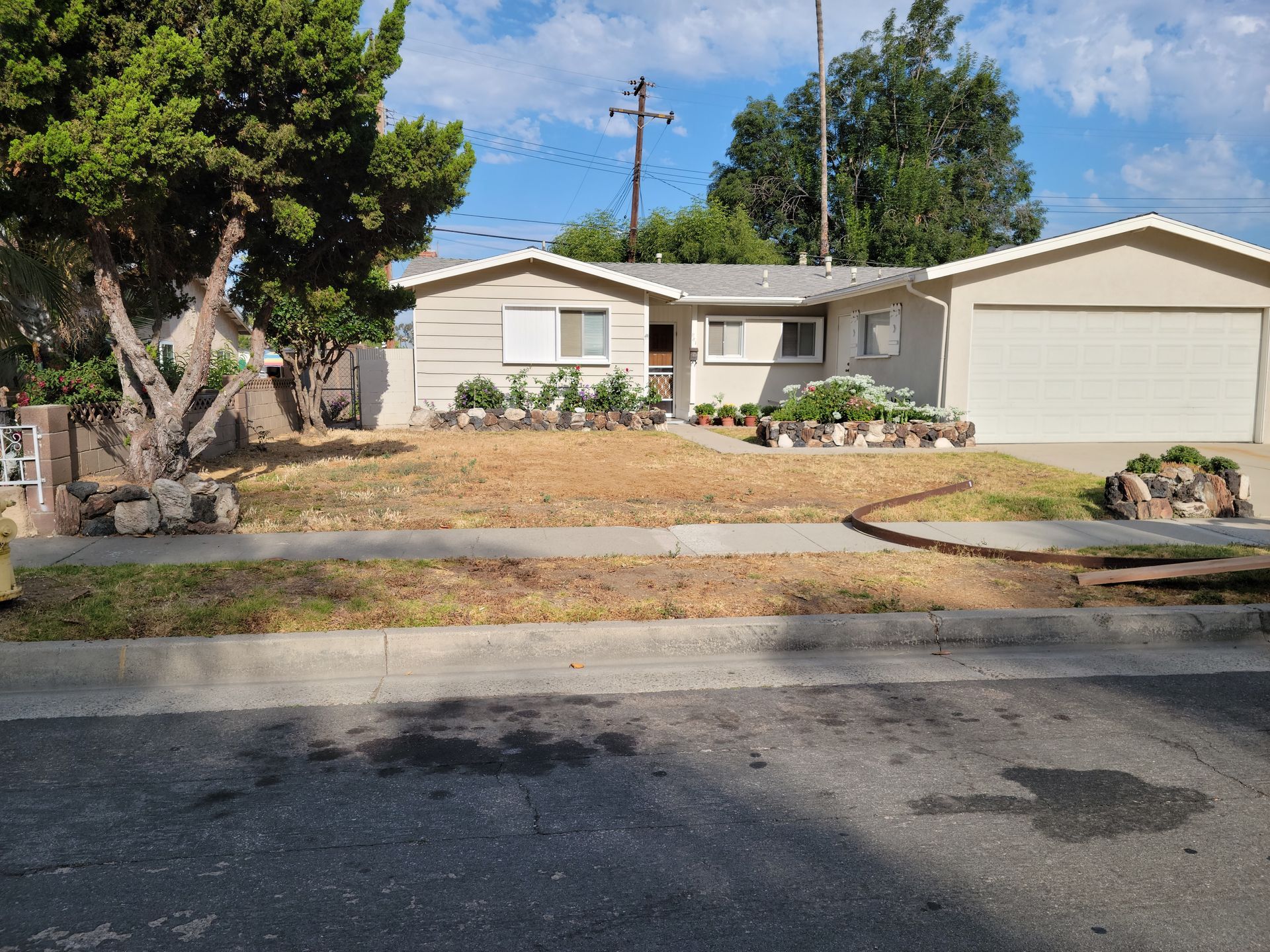 yard before installing artificial grass