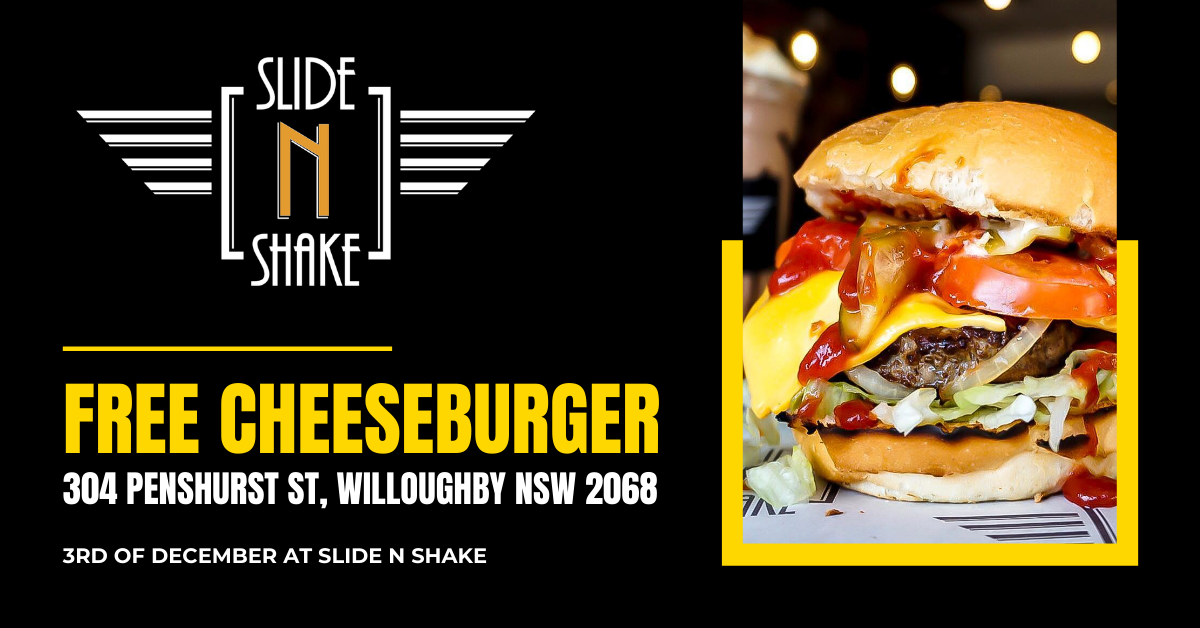Free Cheeseburger at Slide N Shake