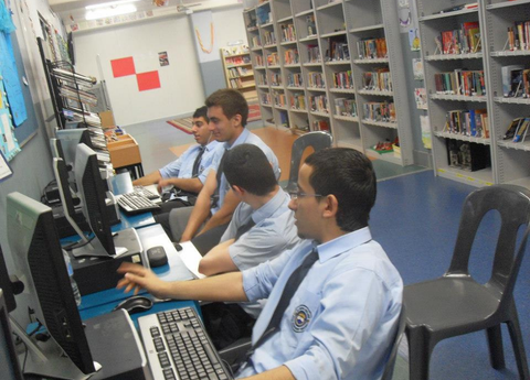 Year 12 Students Studying in the Library