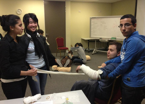 Year 12 Students in First Aid Course