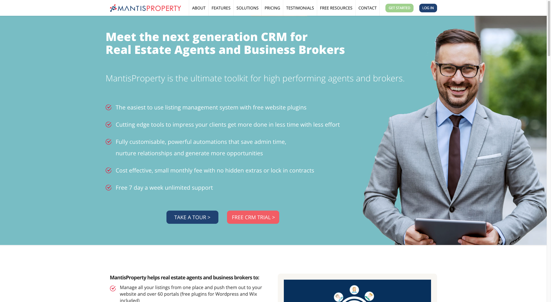 Screenshot of Mantis CRM Business Broker Software