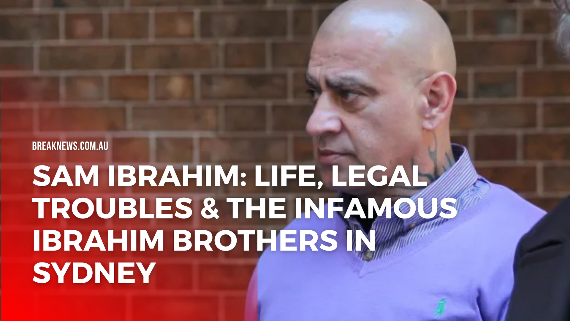 Sam Ibrahim outside court during a major legal proceeding in Sydney