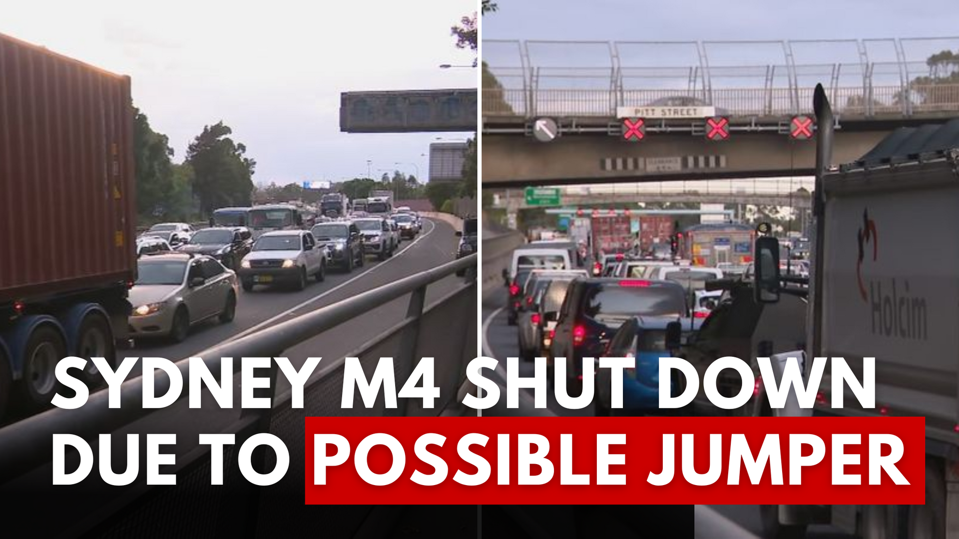 Sydney m4 shut down due to possible jumper