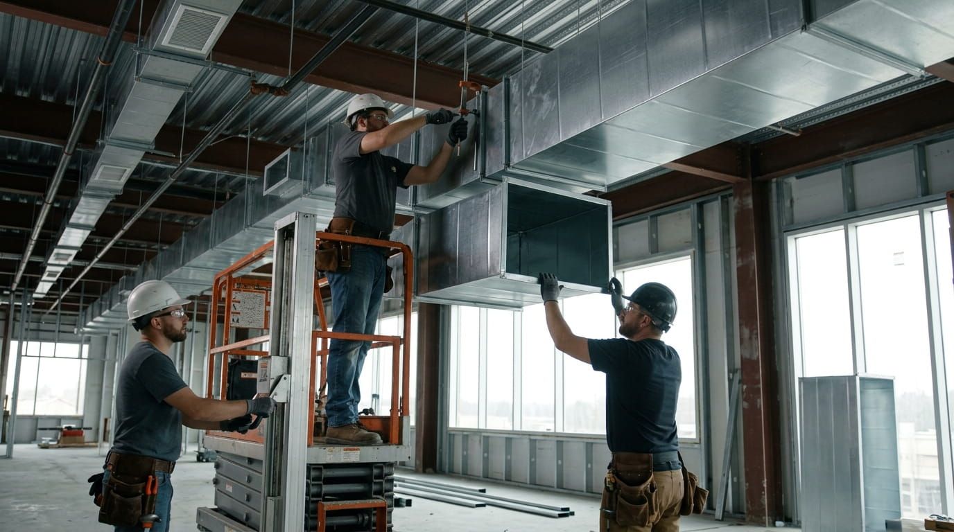 HVAC technician working on a cooling system