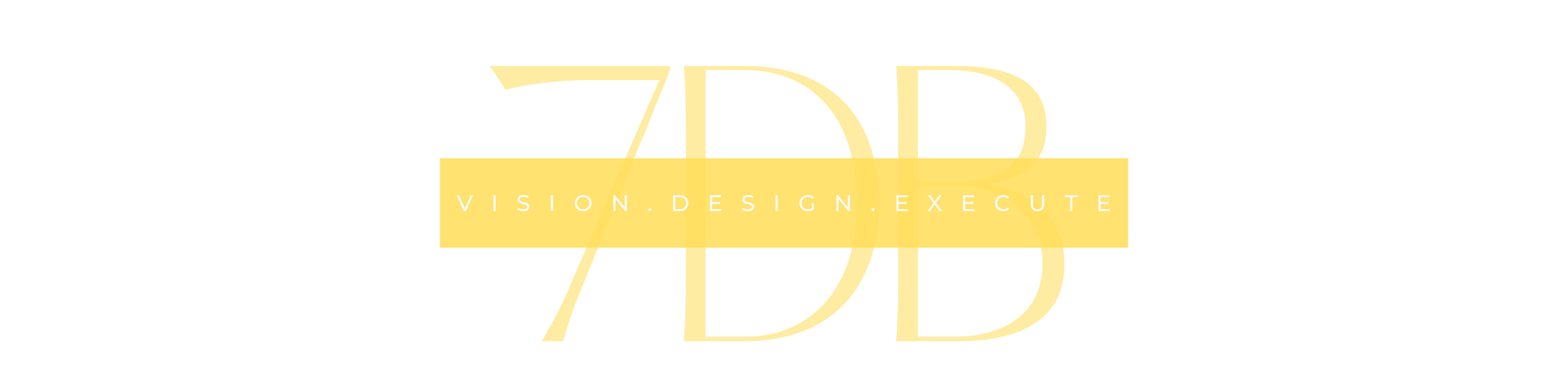 A yellow and white logo on a white background.