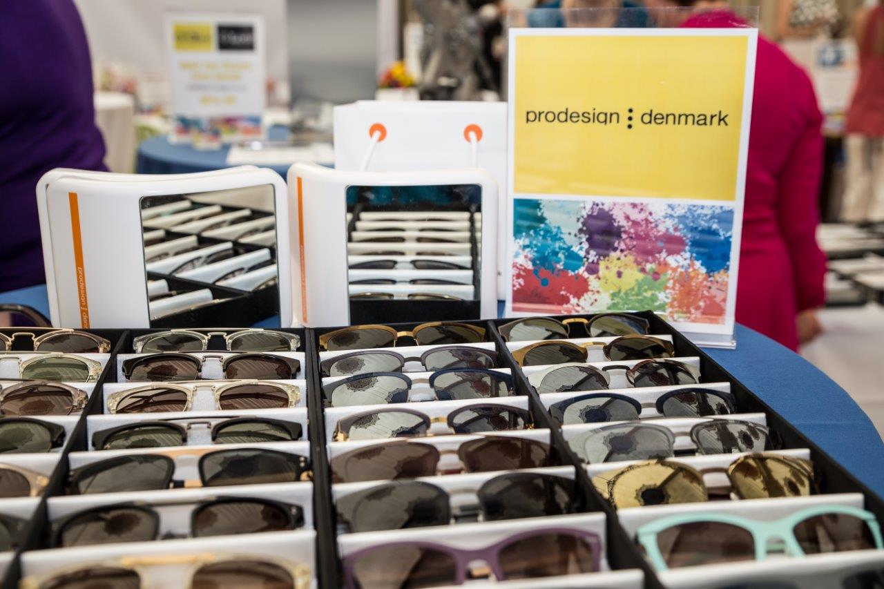 Prodesign Denmark eyewear tabletop display at 2018 Raise Your Glasses