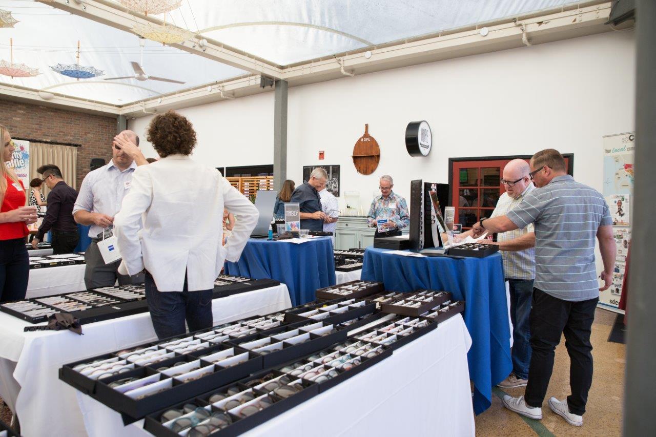 Display boxes of framelines at Raise Your Glasses 2018 Event
