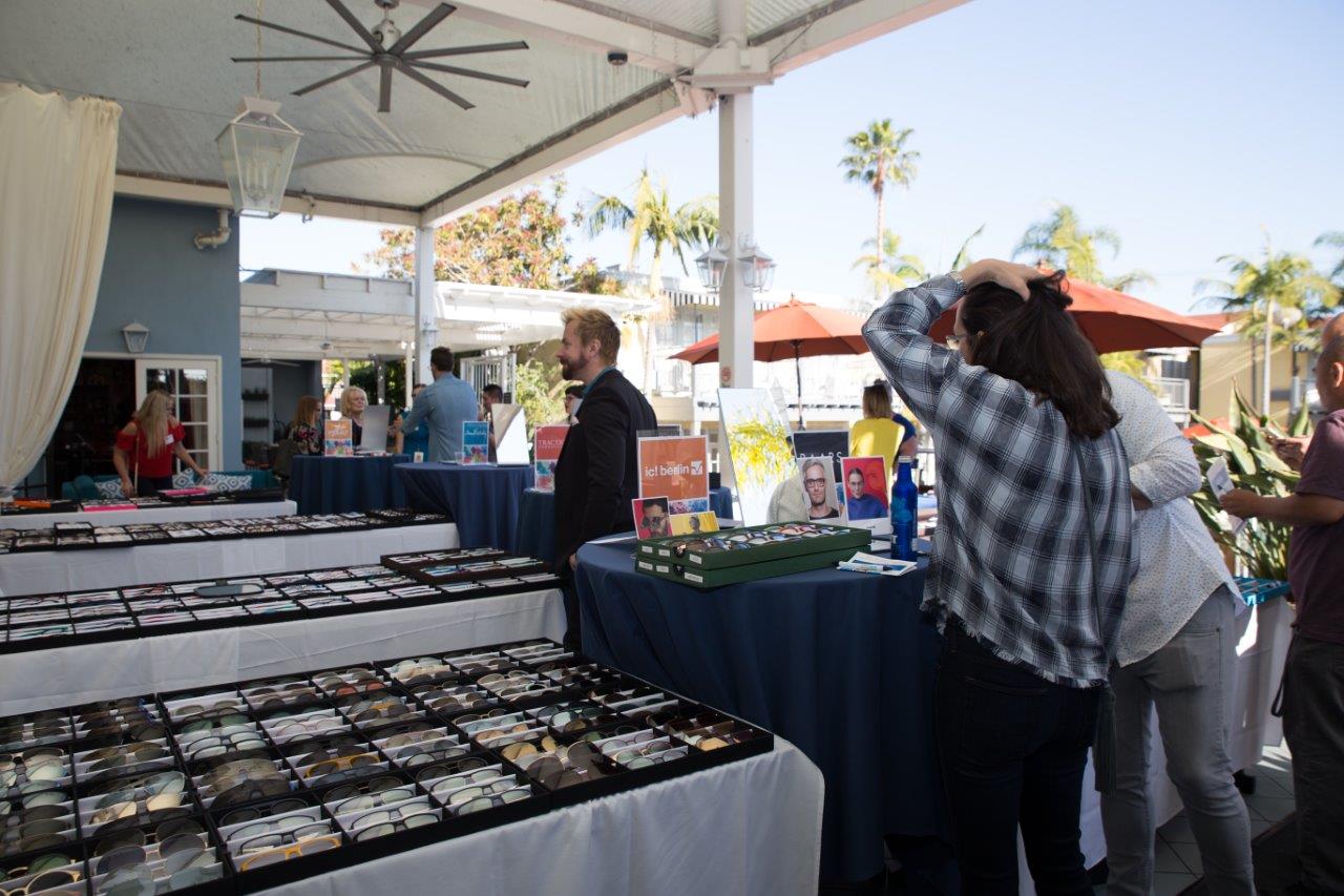 View of outside frameline display tables at Raise Your Glasses 2018 Event