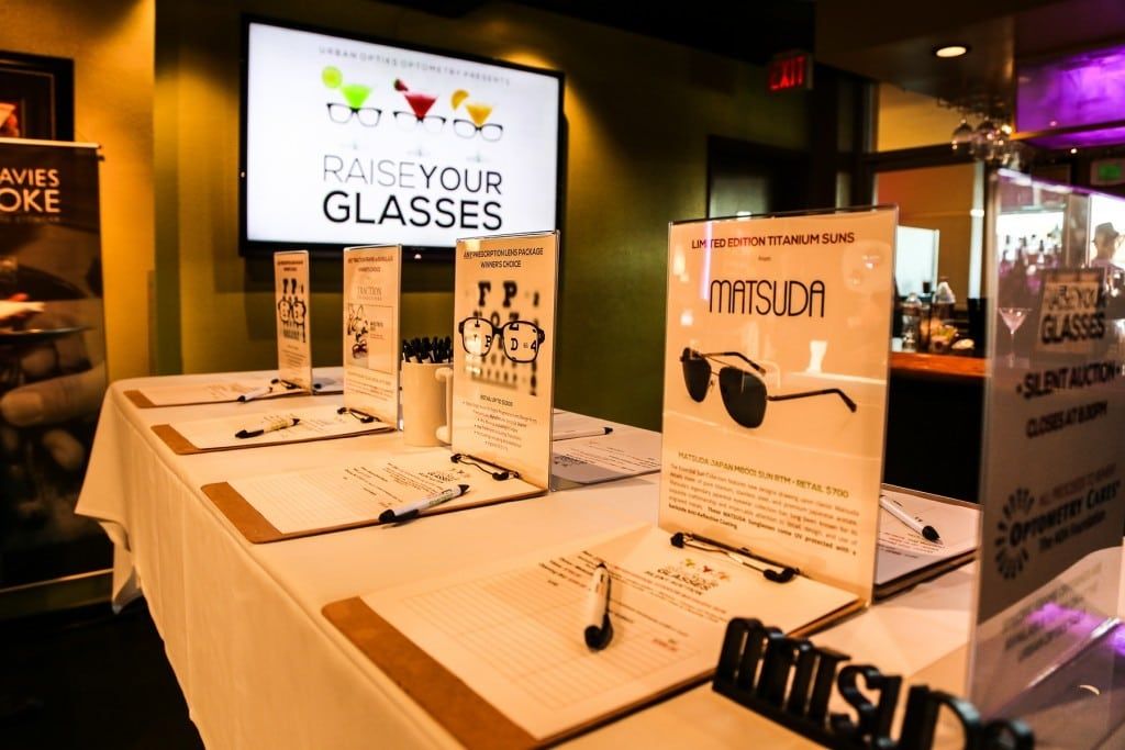 Vendor table at 2015 Raise Your Glasses event at Martinis Above Fourth