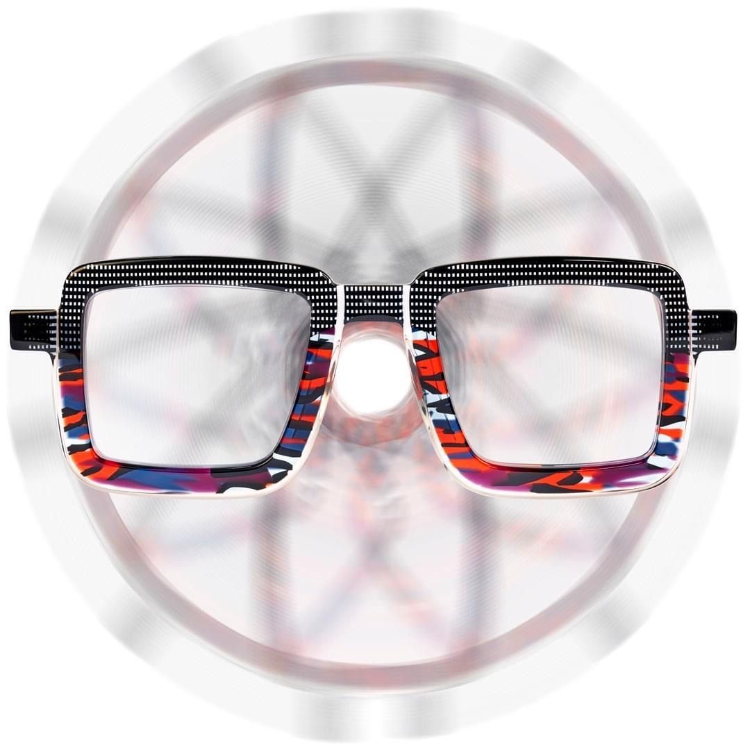 A bold and colorful pair of Theo glasses