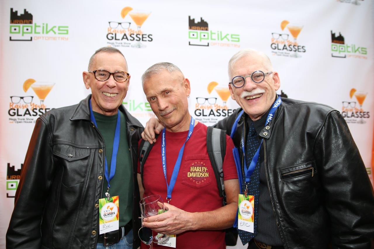 3 people smiling at Raise Your Glasses 2017 Event