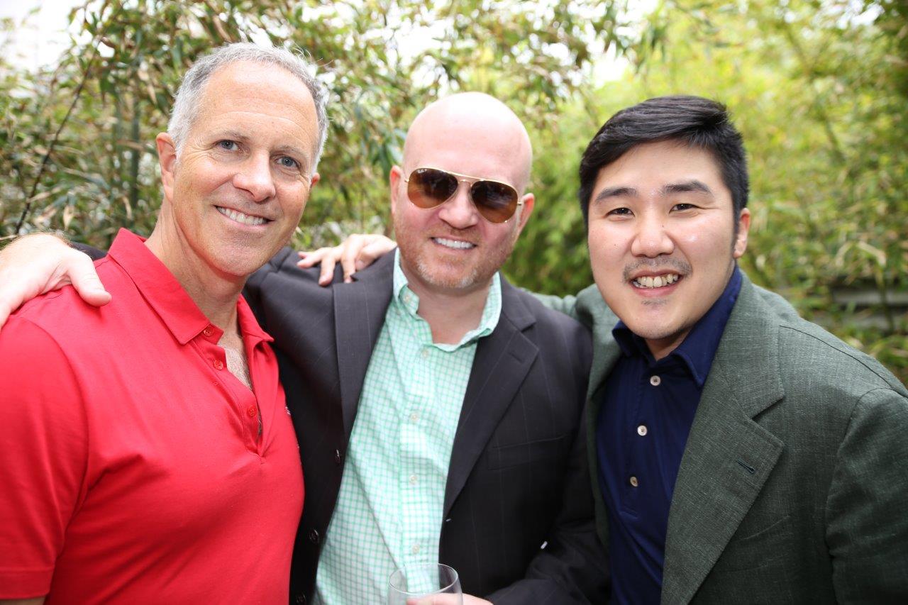 3 people standing outside at Raise Your Glasses 2017