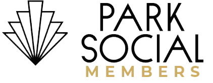 Logo for Park Social: Art Deco-style design and text.