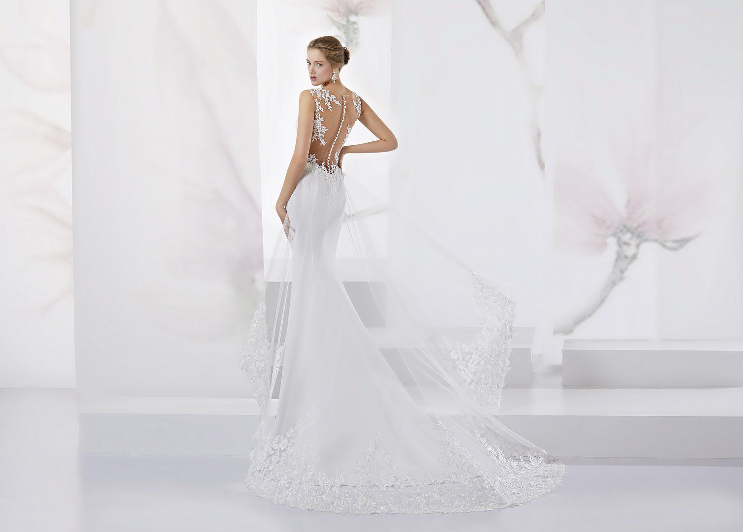 Abito da sposa modello Celin, vista posteriore