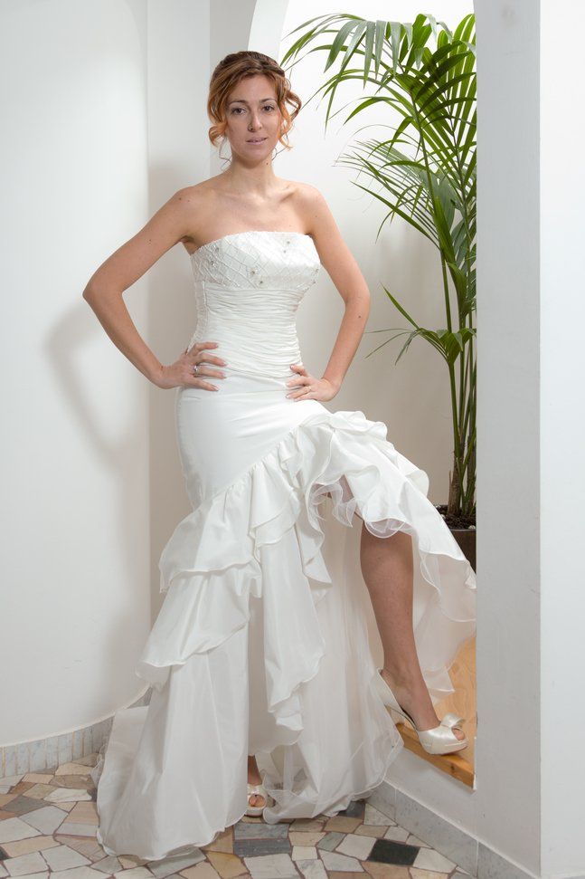 Abito da sposa modello Eleonora, dettaglio disegno della gonna