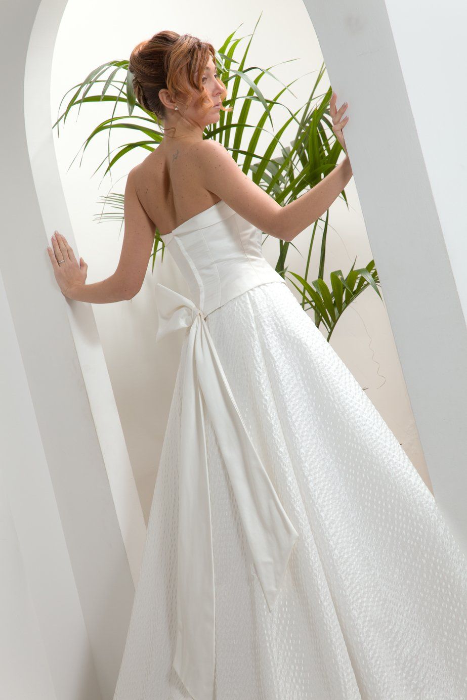 Abito da sposa modello Giulia, particolare retro del vestito