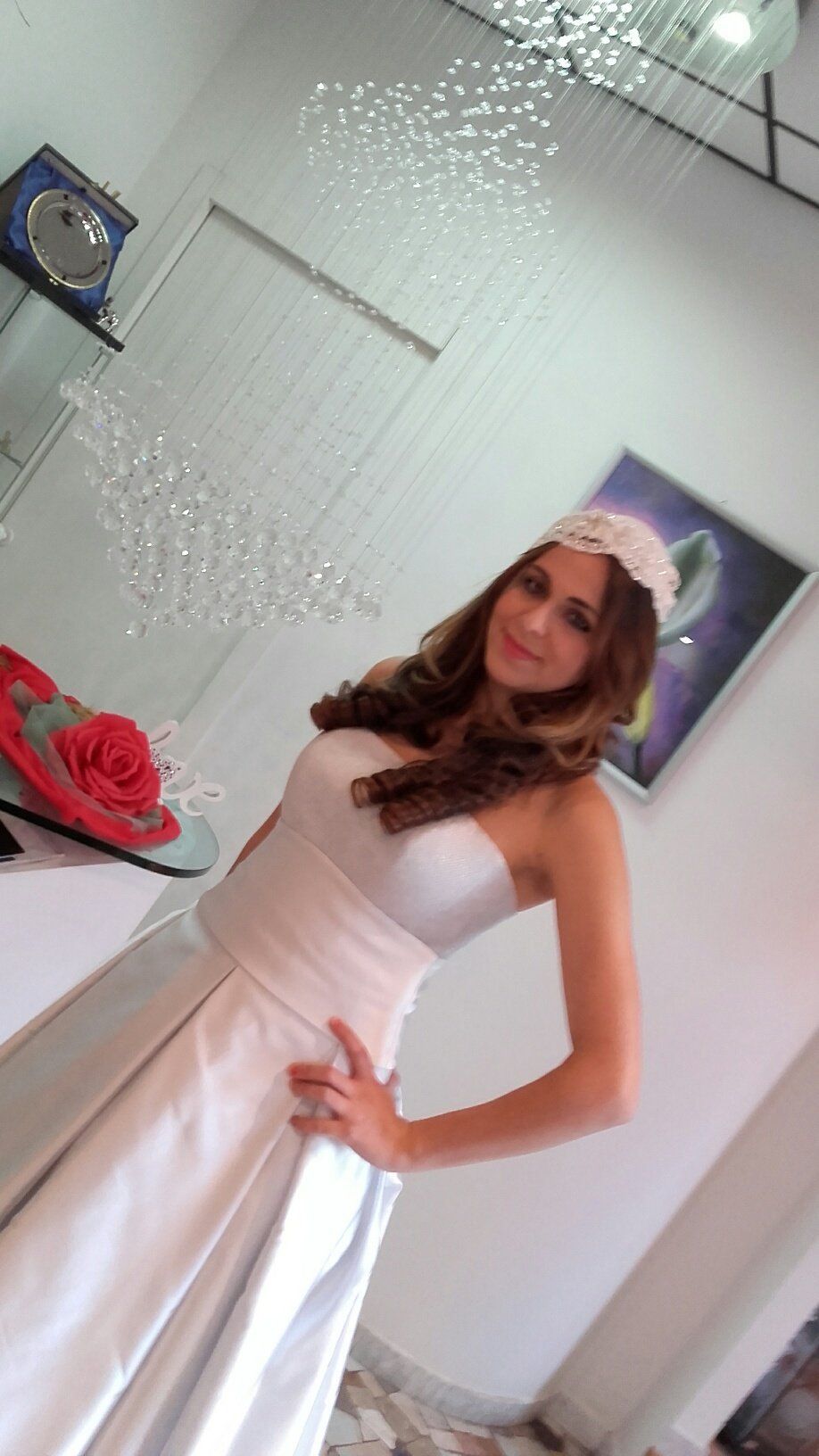 Abito da sposa modello Serena, particolare del busto