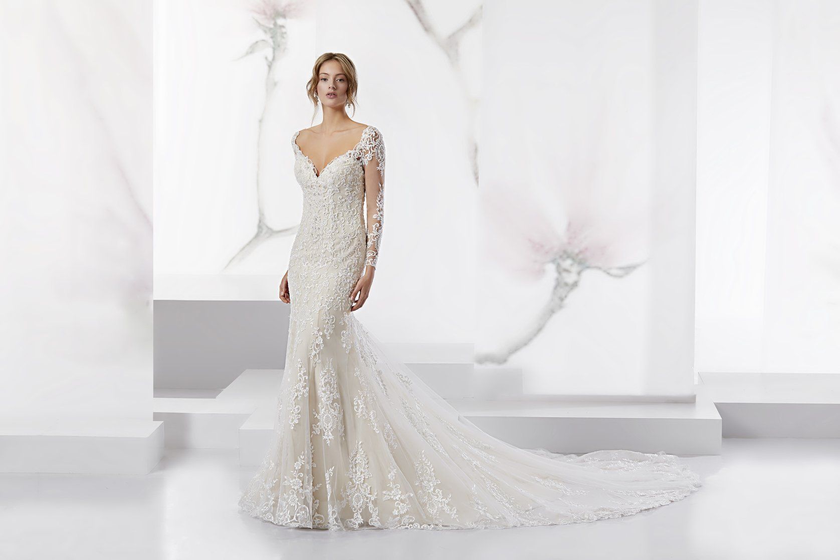 Abito da sposa modello Greta, vista anteriore