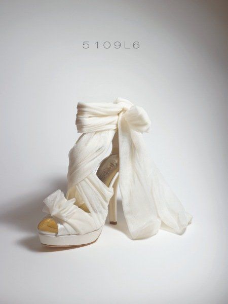 Sandali da sposa con lacci in chiffon