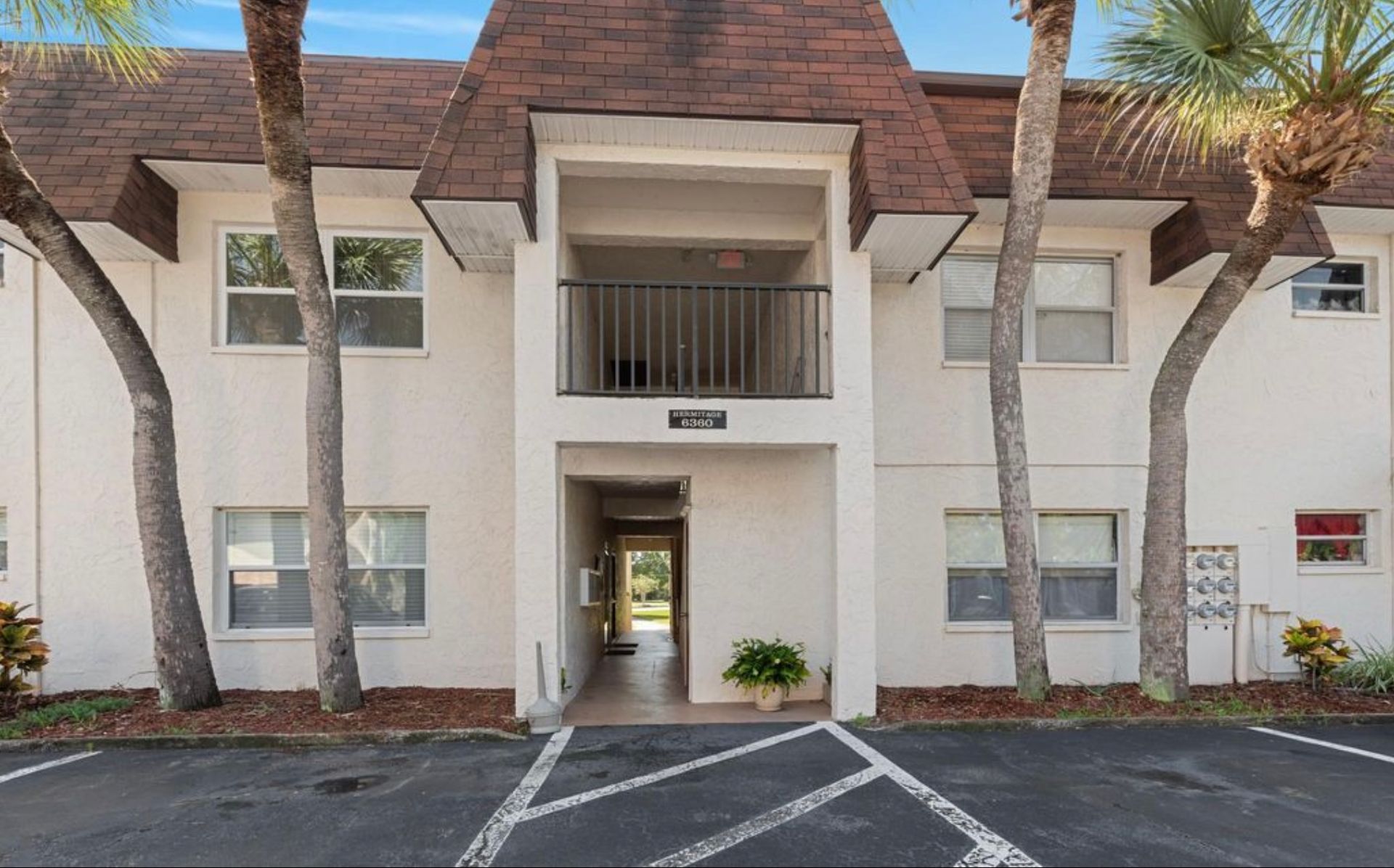 Outside of condo building