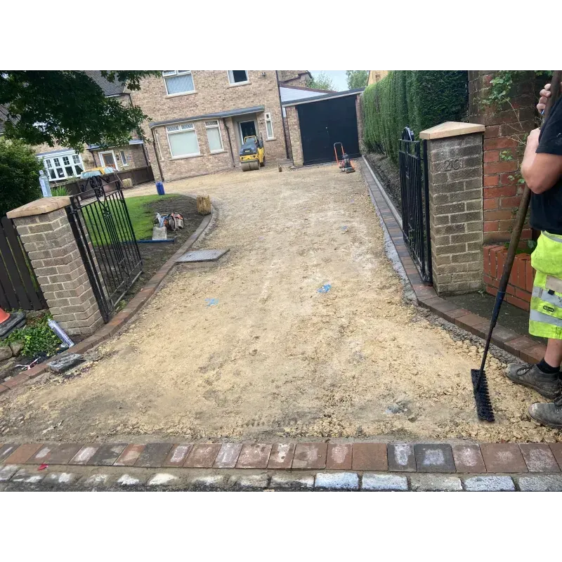 Surface ready for new driveway