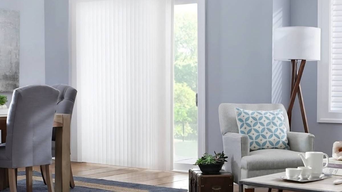 Alta Sheer Shades on a sliding glass door