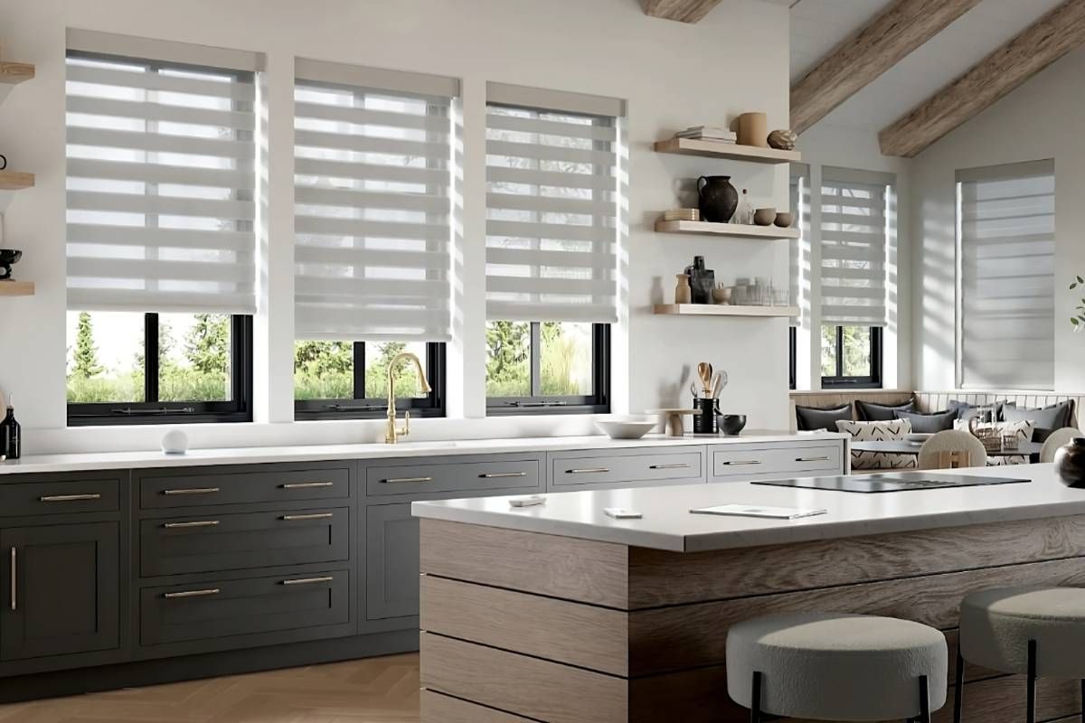 Alta Dual Shadings on several kitchen windows