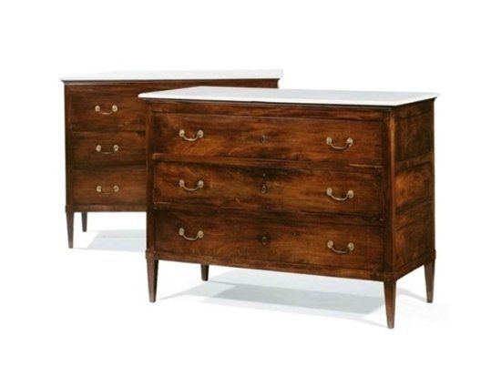 Coppia di cassettoni lastronati in amaranto, Toscana fine XVIII secolo