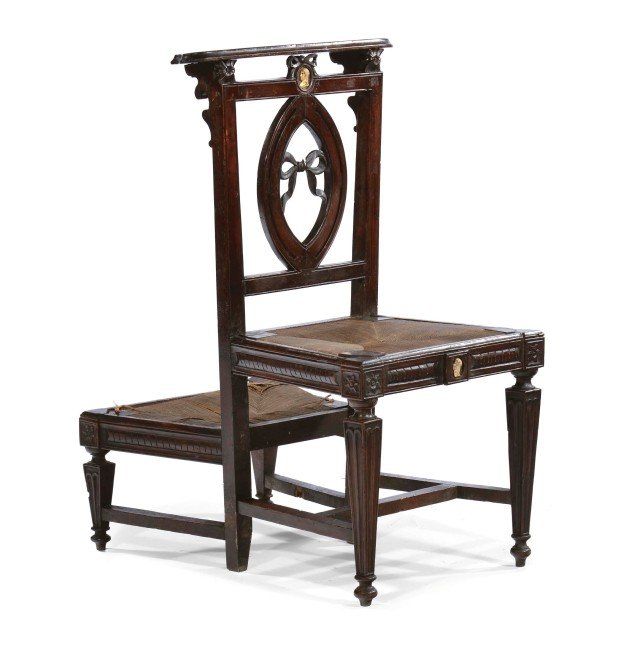 nginocchiatoio in noce Luigi XVI, XVIII Secolo