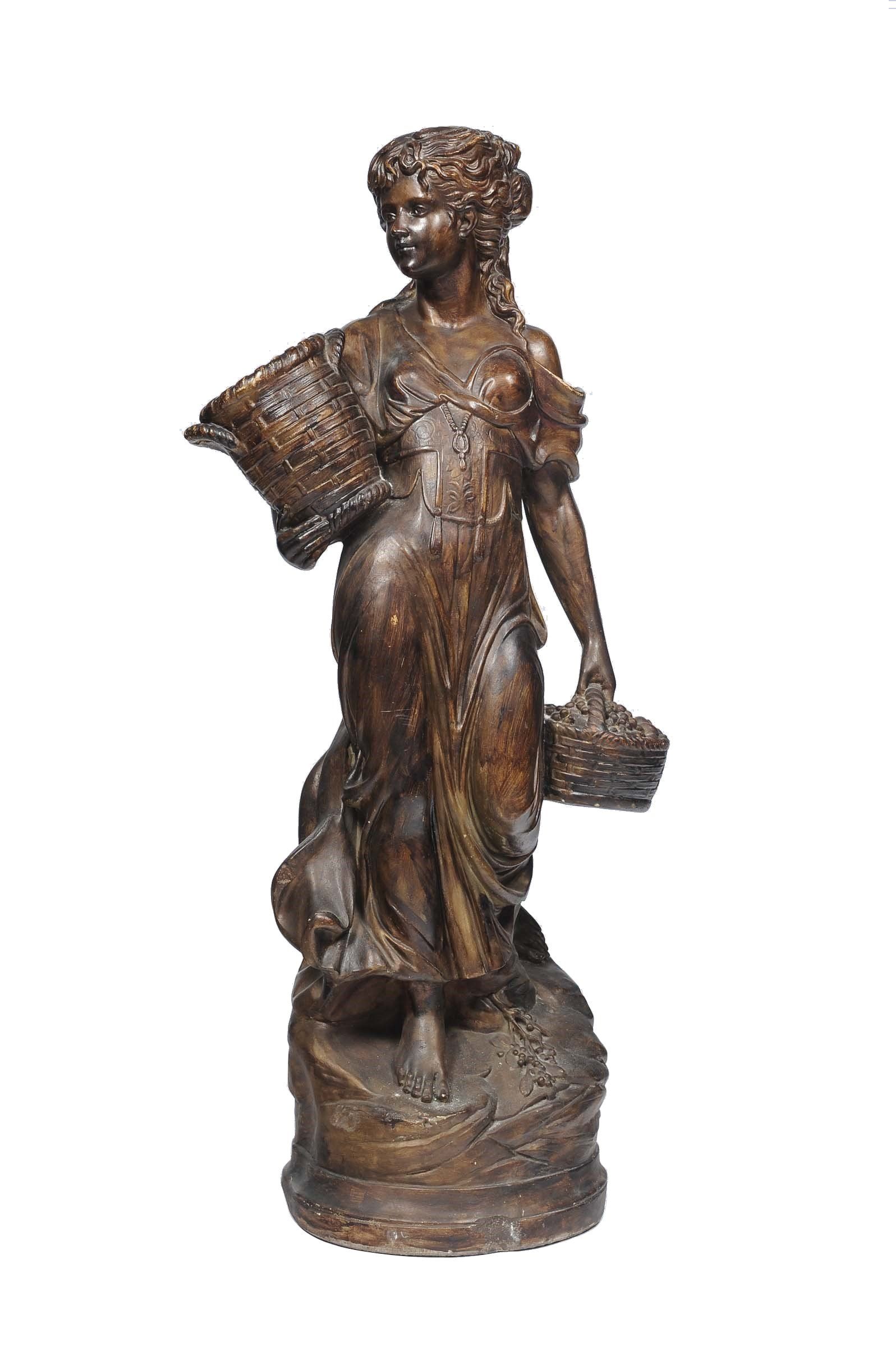 Statua in gesso a patina sacra, sec. XX