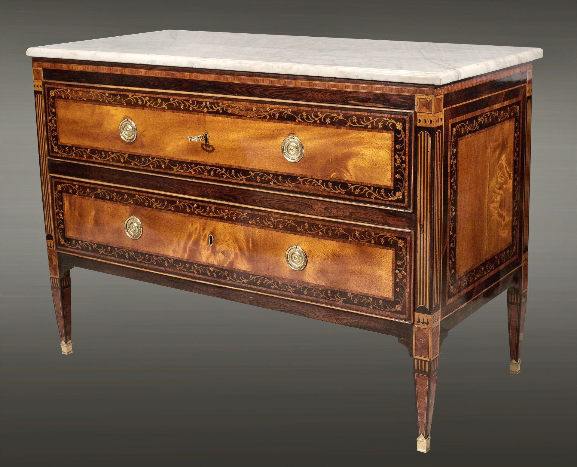 Cassettone Arte Napoletana XVIII Secolo Stile LuigiXVI