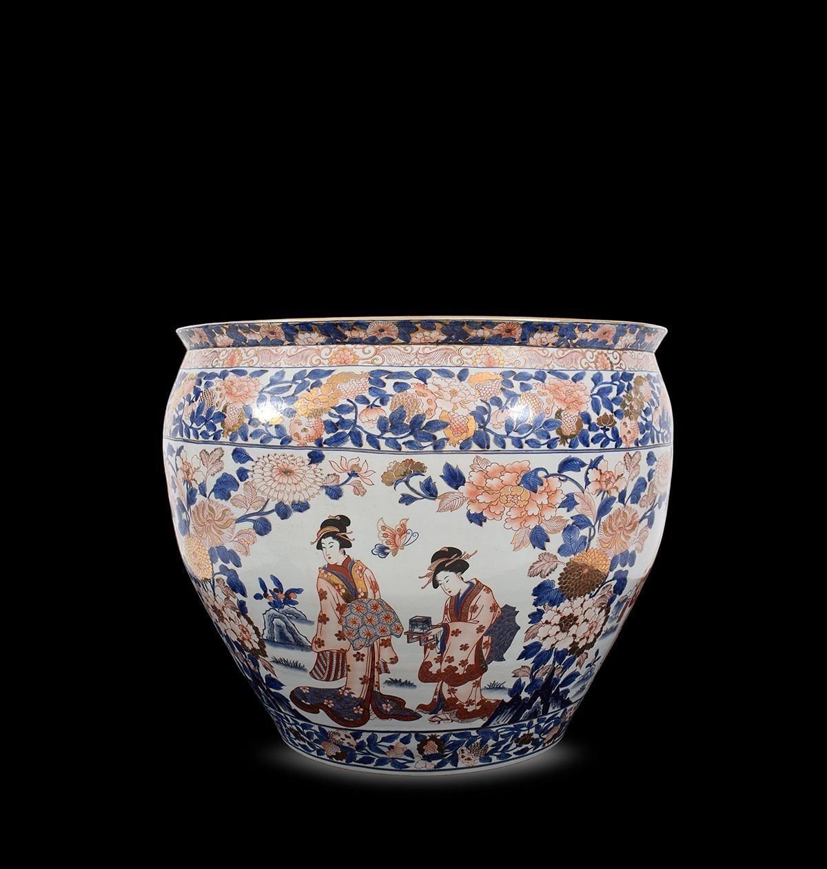 Grande caschepot porcellana-Imari, Giappone, inizi XX Secolo