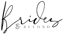 Logo for "Brides & Beyond" in elegant cursive font. "& BEYOND" is in a serif font below.