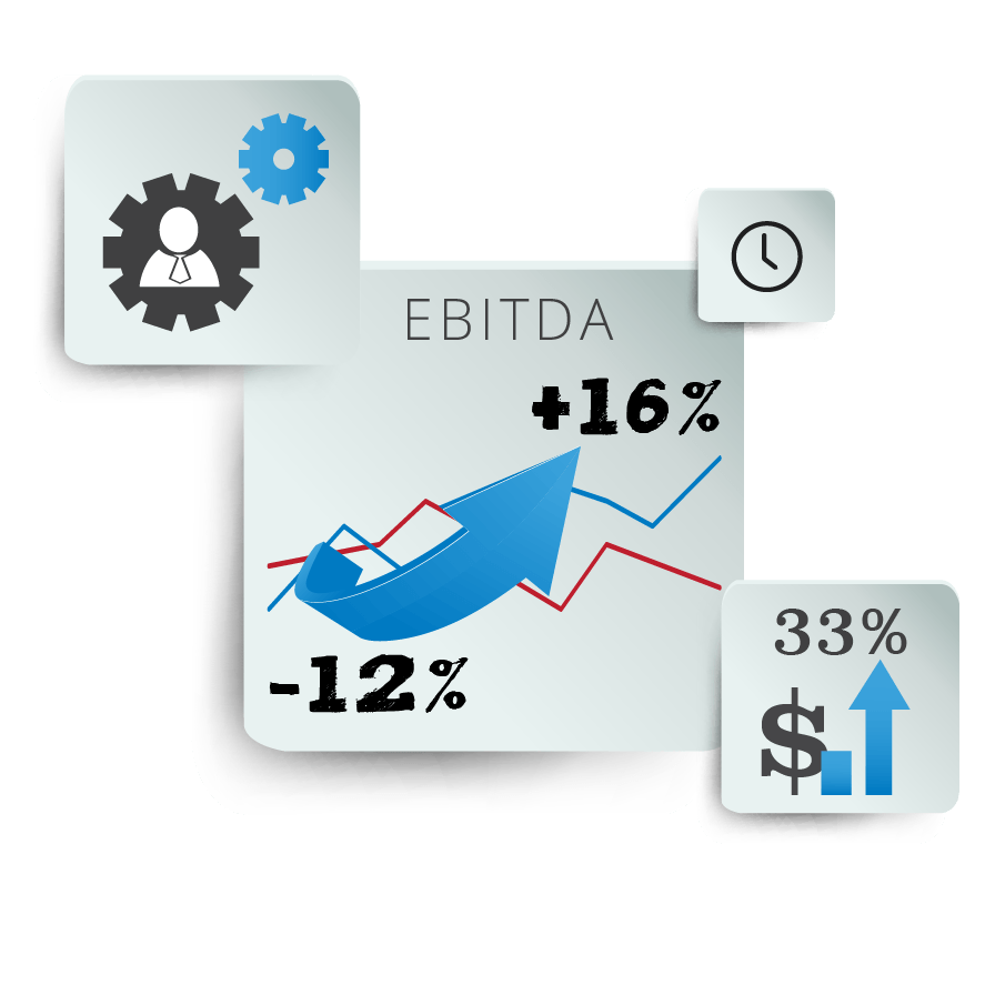 Turn around and Business Efficiencies Icon
