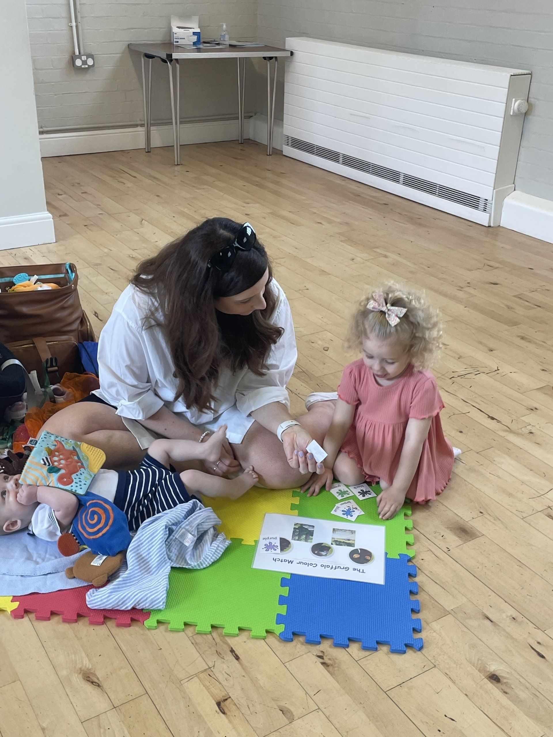 mother and child learning through interactive activity