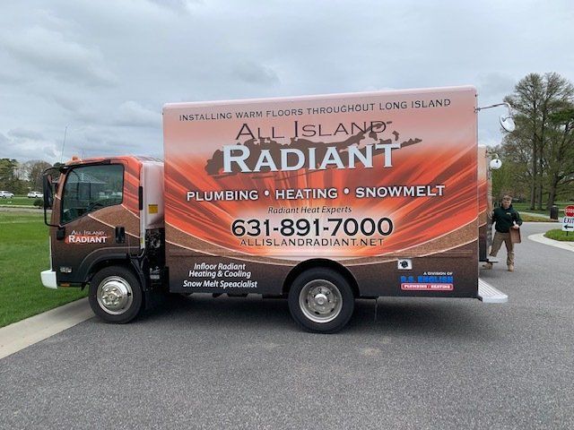 all island radiant heating contractors truck