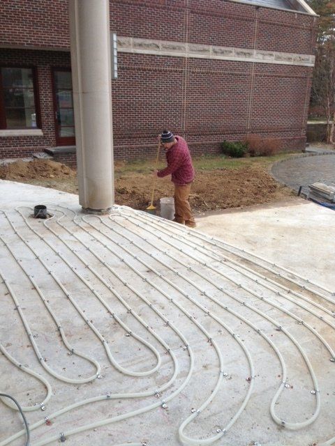 hydronic heated paver driveway
