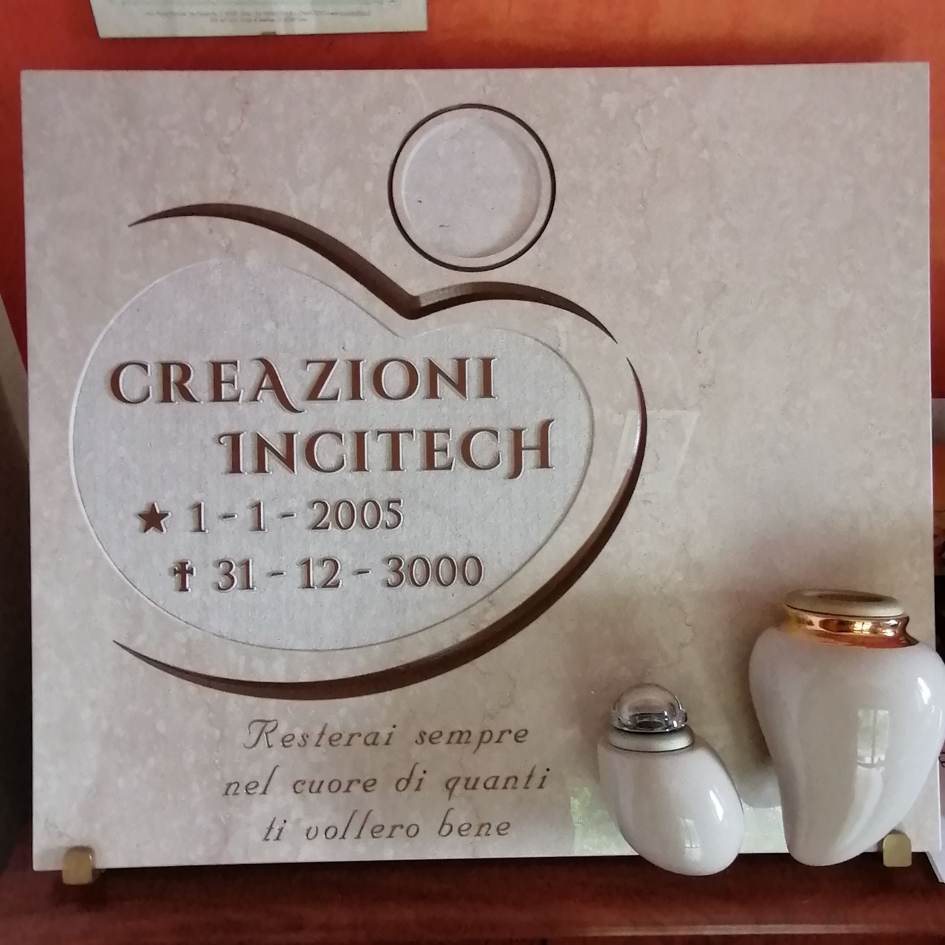 Lapide in marmo personalizzata