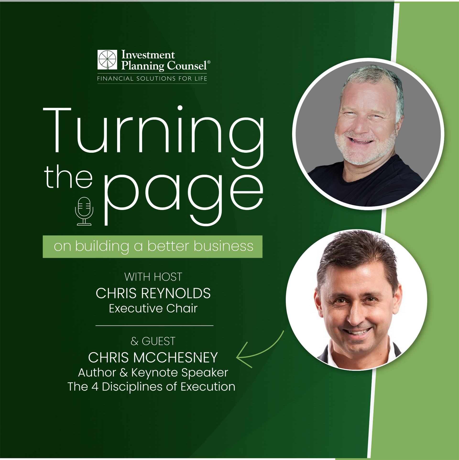 Turning the page Pocast episode card with Chris McChesney