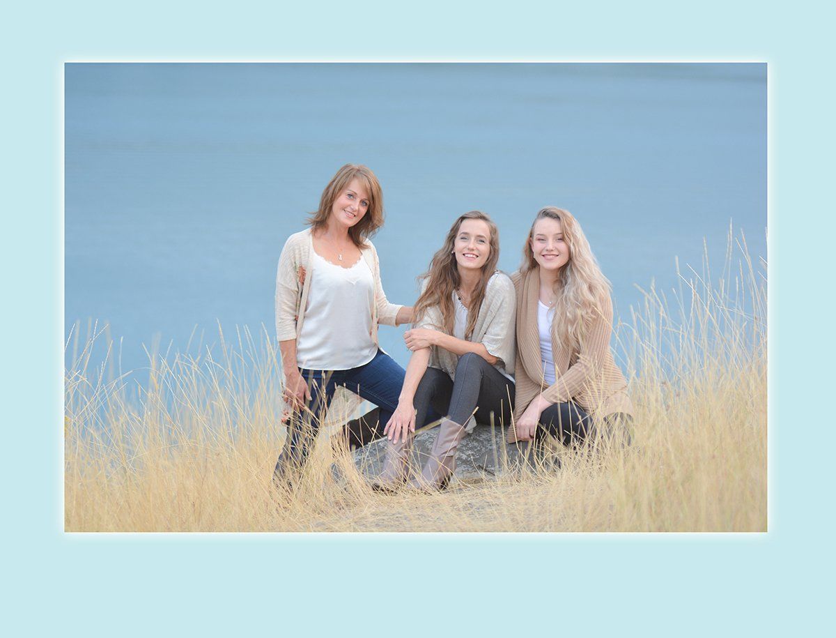 three women on beach
