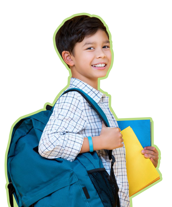 Boy Wearing Blue Bag — Chicago, IL — Star Kids Math & Science Academy
