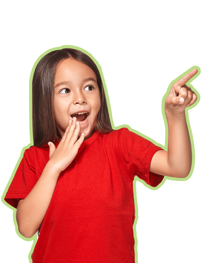 Little Girl Pointing To The Right — Chicago, IL — Star Kids Math & Science Academy